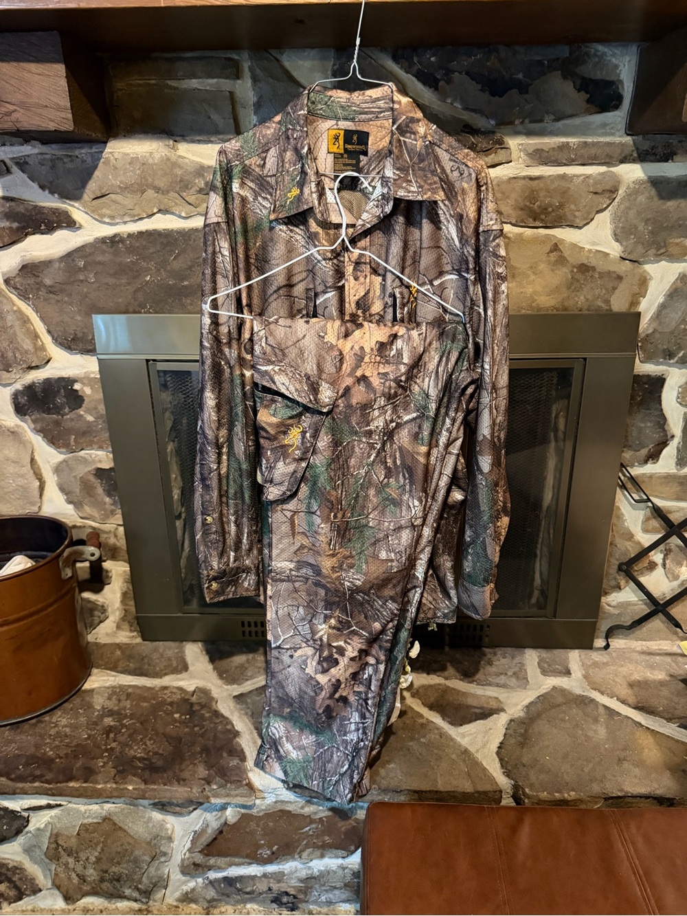Browning Realtree Camo Hunting Shirt & Pants Men’s 2XL Performance Outfit